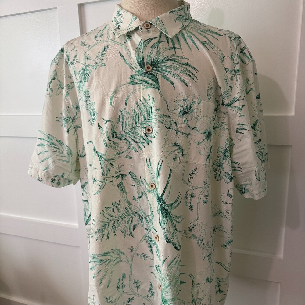Tommy Bahama 3XL Silk Cotton Blend Hawaiian Shirt – Tropical Floral Print